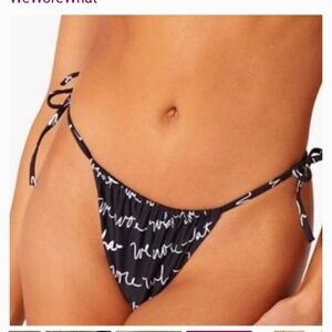 WeWoreWhat Ruched Tie Side Bikini Bottom